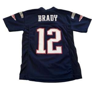 Tom Brady New England Patriots #12 Youth Small Navy Blue Jersey